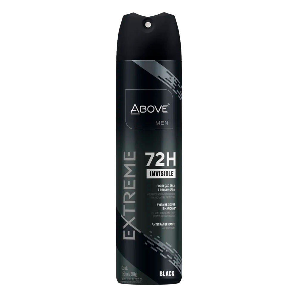 Antitranspirante Aerossol Invisible Black Men Extreme Above 150ml 7899674039552