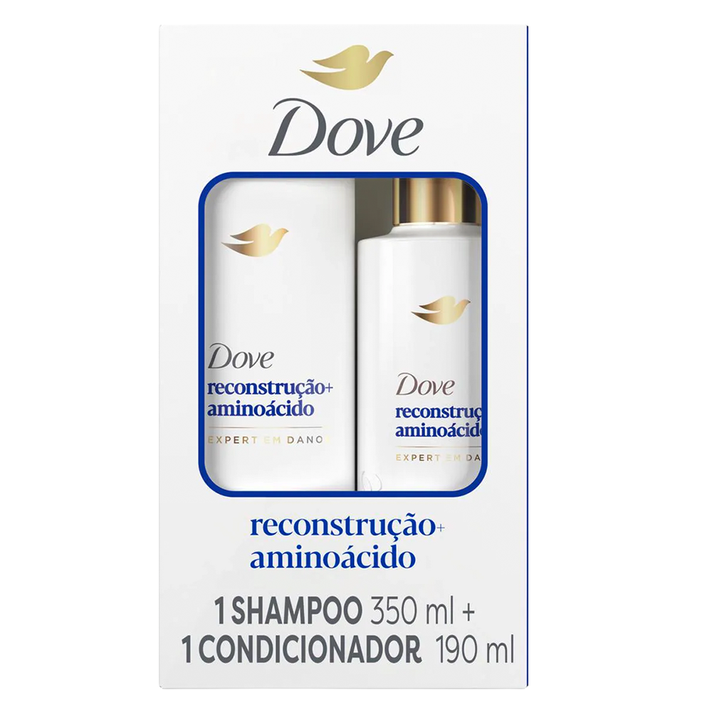 Kit Dove Reconstrução + Aminoácido Shampoo 350ml + Condicionador 175ml