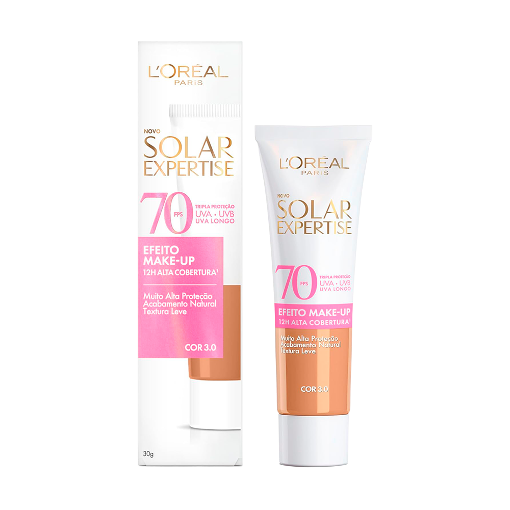 Protetor Solar L'Oréal Facial Efeito Make FPS70 3.0
