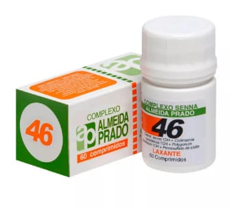 Complexo Homeopático Senna 46 Almeida Prado caixa com 60 comprimidos