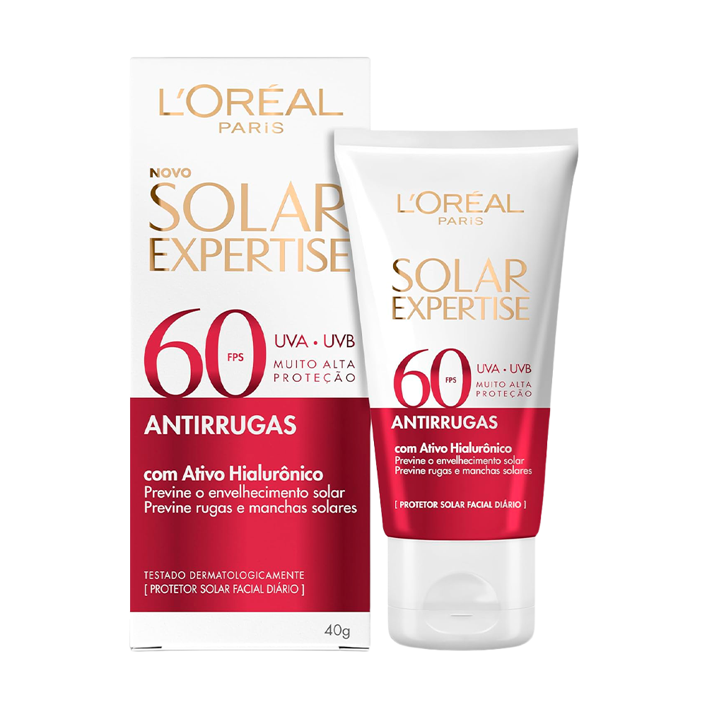 Protetor Solar L'Oréal FPS60 Antirrugas 40g
