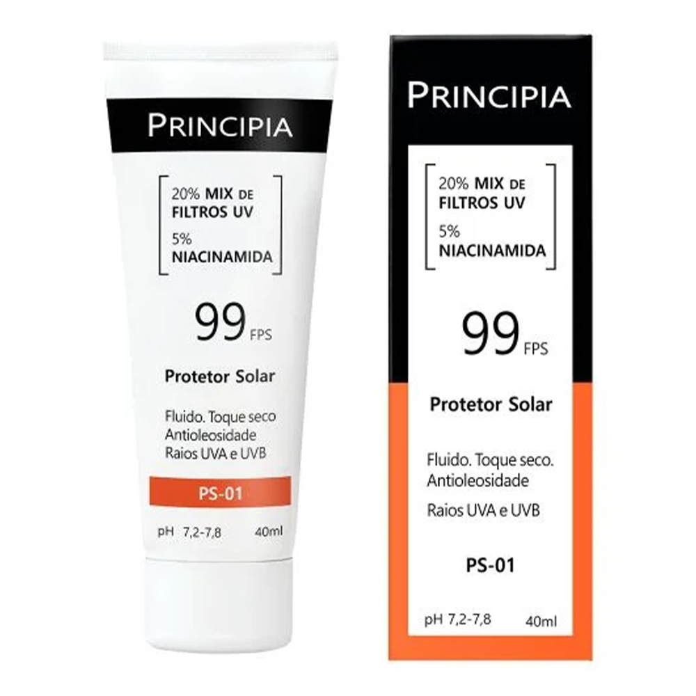 Principia Protetor Solar FPS99 PS-01 40ml 20% de filtros UV e 5% de niacinamida