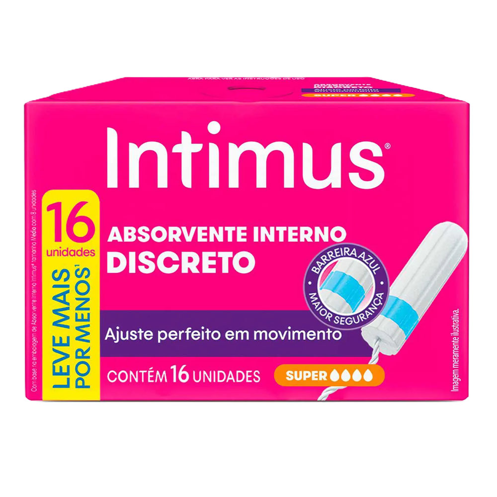 Absorvente Intimus Interno Super 16 Unidades