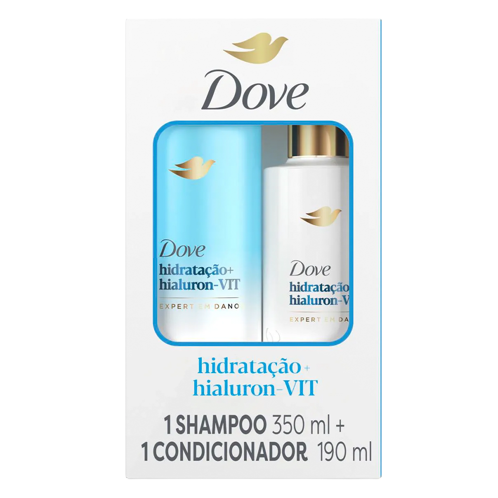 Kit Dove Hidratação + Hialuron-VIT Shampoo 350ml + Condicionador 175ml