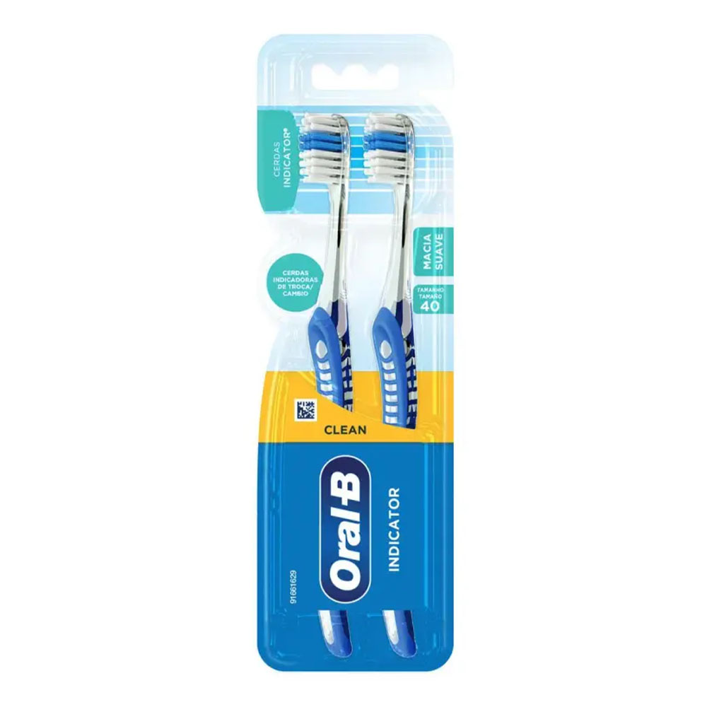 Escova de Dente Oral-B Indicator Clean Nº40 2 unidades