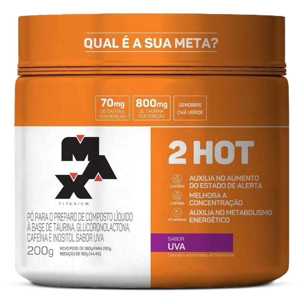 2 Hot Termogênico 200g Uva - Max Titanium