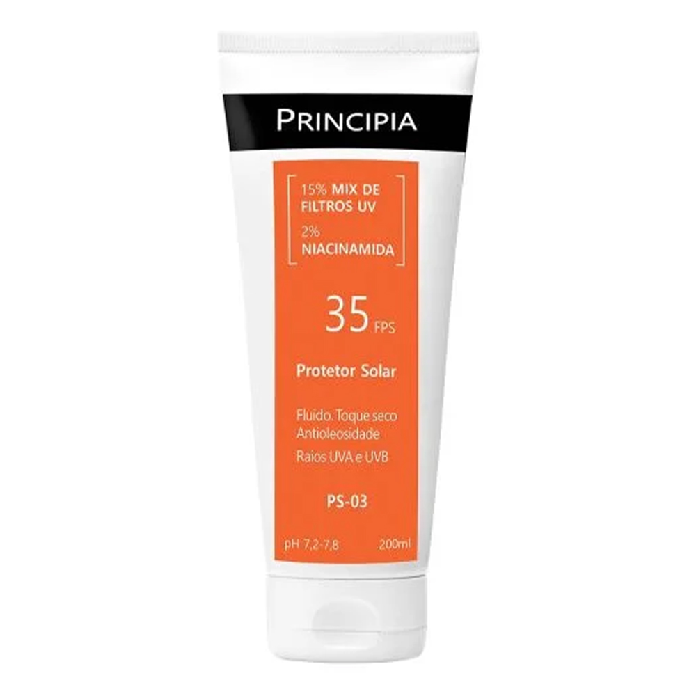Principia Protetor Solar FPS35 PS-03 200ml 15% de filtros UV e 2% de niacinamida