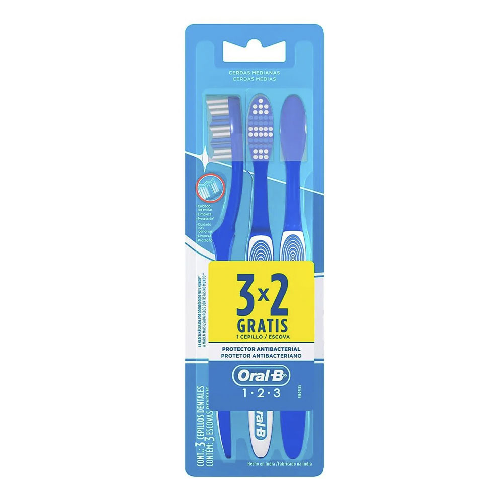 Escova Dental Oral B 1 2 3 Leve 3 Pague 2