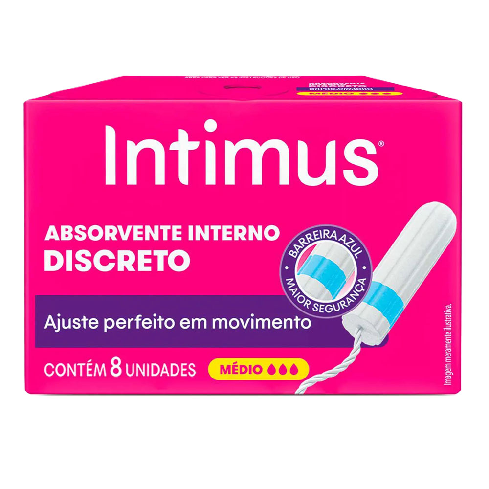 Absorvente Intimus Interno Médio 8 Unidades